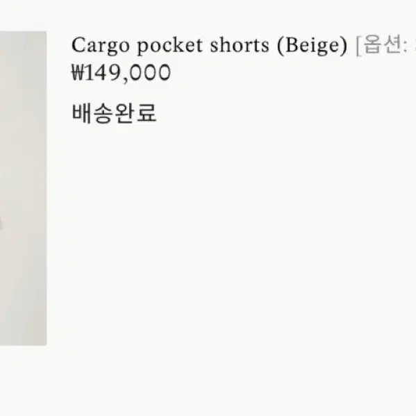 [BUNJANG] Nothing Written Cargo Pocket Shorts - Size S / 낫띵리튼 카고 포켓 쇼츠 s사이즈
