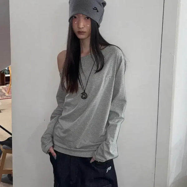 [BUNJANG] Magnesium Carbonate Logo Drape Beanie (Charcoal) / 탄산마그네슘 송이송이로고 드레이프 비니 (차콜)