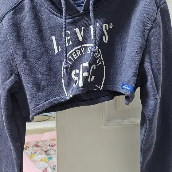 [BUNJANG] Custom Levi's Cropped Hoodie with Bra Top Set / 커스텀 리바이스 후드 브라캡 셋트