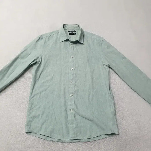 [BUNJANG] Fahrenheit Linen Blend Shirt Mint 100 / 파렌하이트 린넨 셔츠 민트색 남방 100