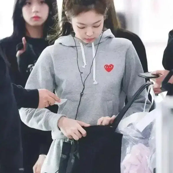 [BUNJANG] Comme des Garçons Hooded Sweatshirt (Unisex) / 꼼데가르송 후드티[그레이/블랙] 남여공용