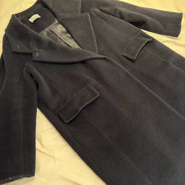 [BUNJANG] Alpaca Blend Navy Standard Fit Coat / 알파카 소재 네이비코트 팝니다