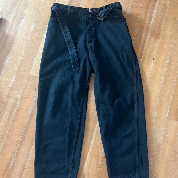 [BUNJANG] COMOLLI 22AW Belted Denim Pants Size 1 Black / 코모리 22aw 벨티드 데님 팬츠 1사이즈 블랙