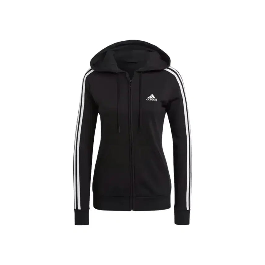 [BUNJANG] Adidas Women's Full Zip Hoodie Black GL0792 / S 아디다스 여성 후드티 풀집업 후드 블랙 GL0792