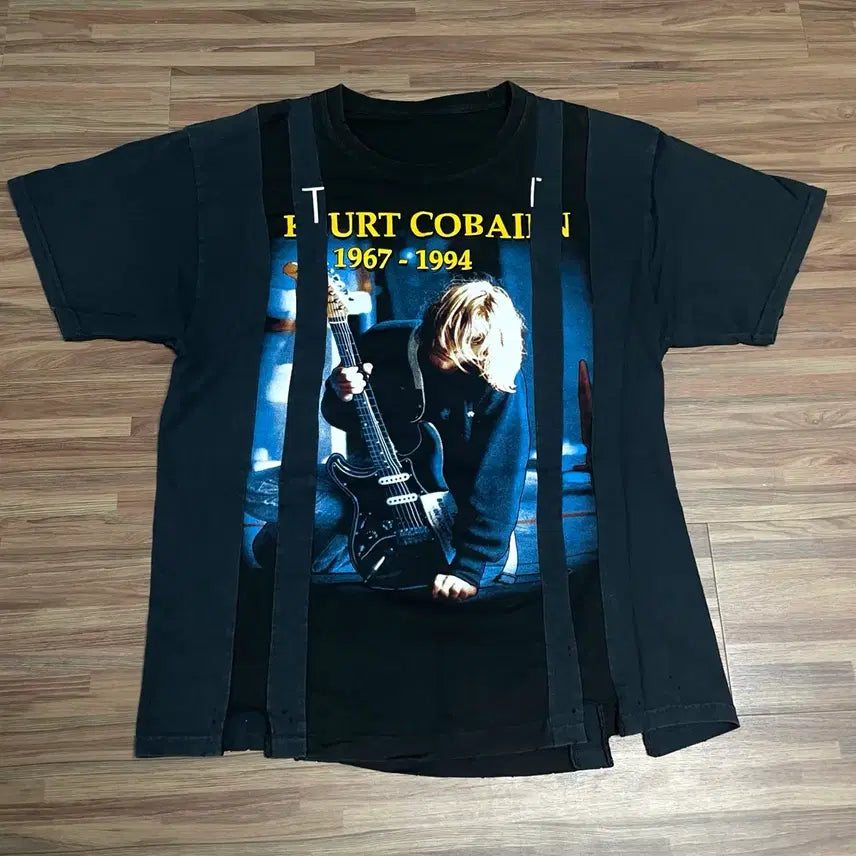[BUNJANG] 90s Kurt Cobain Memorial Reworked Band Tee / 90s 너바나 커트 코베인 메모리얼 리워크 밴드티 락티 빈티지 티셔츠