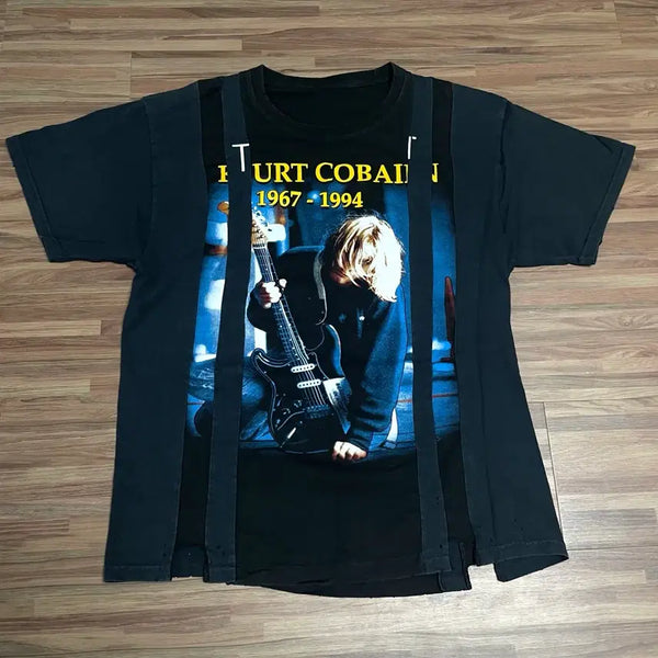 [BUNJANG] 90s Kurt Cobain Memorial Reworked Band Tee / 90s 너바나 커트 코베인 메모리얼 리워크 밴드티 락티 빈티지 티셔츠
