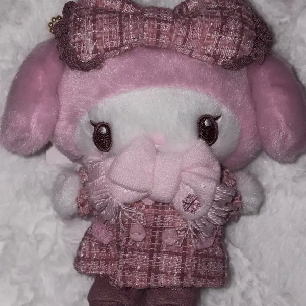 [BUNJANG] Sanrio My Melody Tweed Mascot Winter Fashion / 산리오 겨울 멋쟁이 트위드 마이멜로디 마스코트