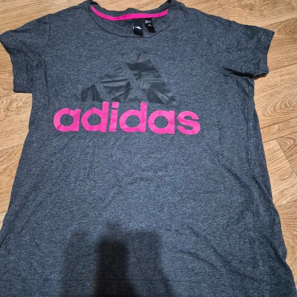 [BUNJANG] Adidas Women's Big Logo Short Sleeve T-Shirt (Size L) / [아디다스] 여성 빅로고 반팔 티셔츠 (L사이즈)