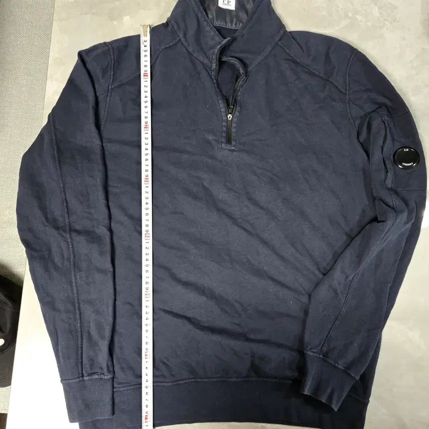 [BUNJANG] CP Company Navy Half-Zip Sweatshirt / 씨피컴퍼니 네이비 하프집업 맨투맨