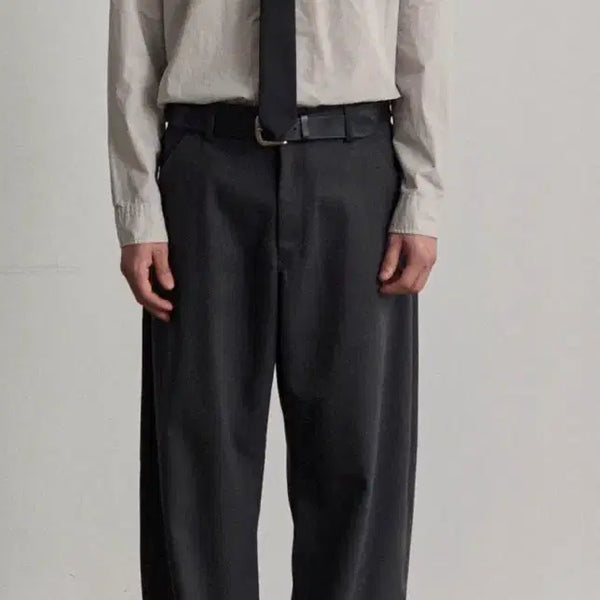 [BUNJANG] ASPH Wide Slacks Charcoal M / 애습 FW 와이드 슬랙스 챠콜 M