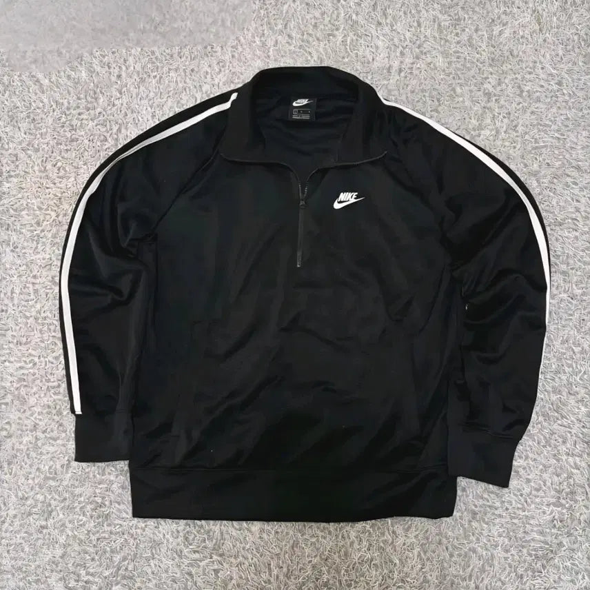 [BUNJANG] Nike Black Track Half Zip Up Top / (L) 나이키 블랙 트랙 하프집업 상의