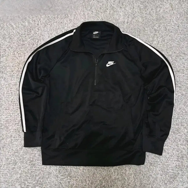 [BUNJANG] Nike Black Track Half Zip Up Top / (L) 나이키 블랙 트랙 하프집업 상의