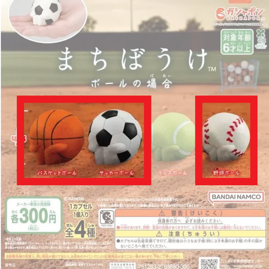 [BUNJANG] Machiboke Ball Series 3 Types (Soccer, Basketball, Baseball) / 언제오려나 마치보우케 공 농구/축구/야구 3종 (테니스공 X)