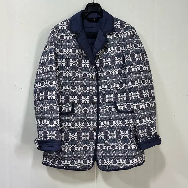 [BUNJANG] Daks Padded Jacket Navy Floral Print / 닥스 패딩 자켓 85-160