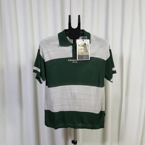 [BUNJANG] Romantic Crown Men's Knit Short Sleeve T-Shirt / 22년 로맨틱크라운 새제품 남성 니트 반팔티 100추천 오일장 0331
