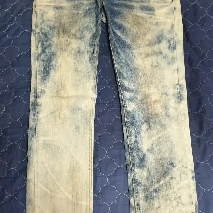 [BUNJANG] DPSR Slim Stretch Vintage Bleach Washing Denim Pants (M) / (희귀매물) DPSR 슬림 스트레치 빈티지 블리치워싱 데님팬츠 (M)