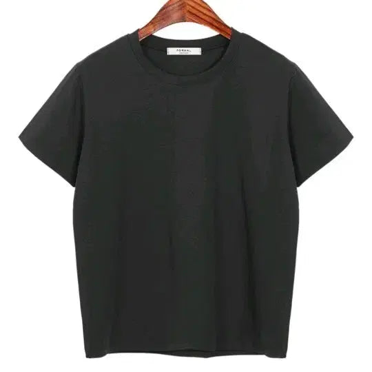 [BUNJANG] Korean Made Durable Short-Sleeve T-Shirt - Black / 국산 탄탄 반소매티 블랙