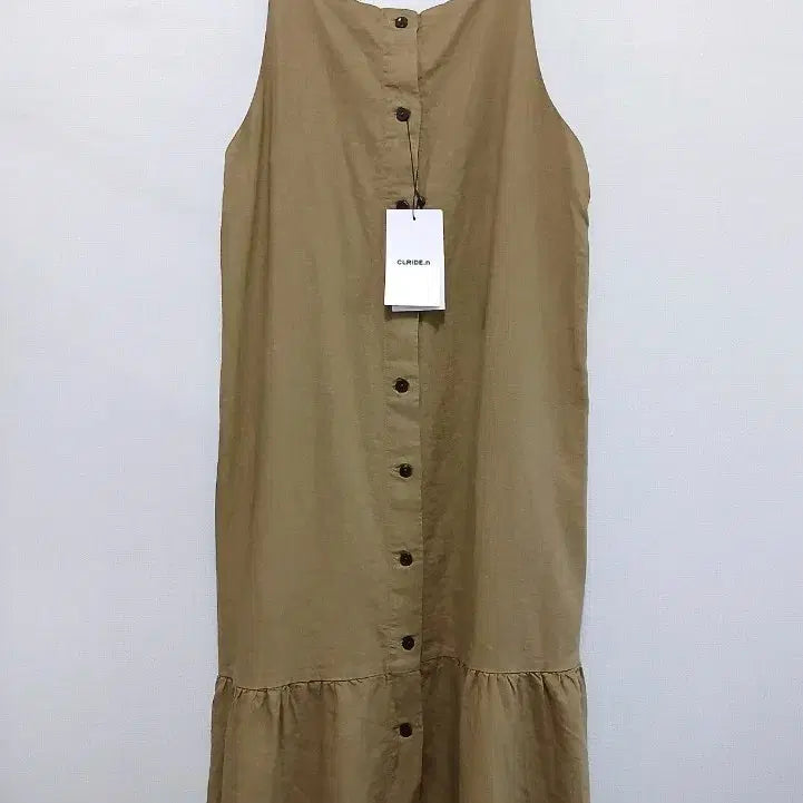 [BUNJANG] CLRIDE.N Khaki Strap Long Dress / CLRIDE.N 멜빵 롱 원피스 카키색