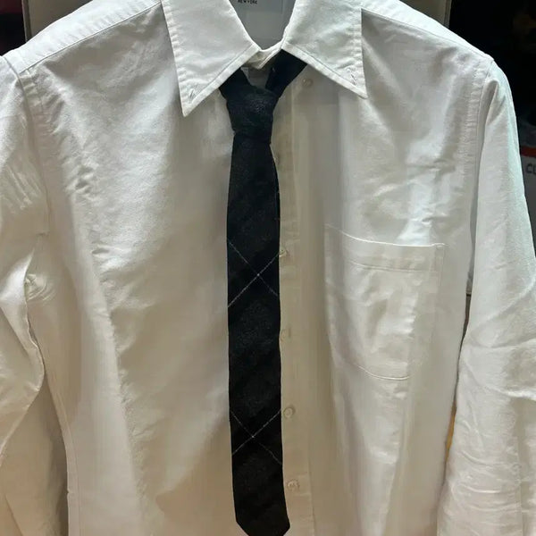 [BUNJANG] Thom Browne Check Wool Cashmere Blend Tie / 톰브라운 넥타이 체크