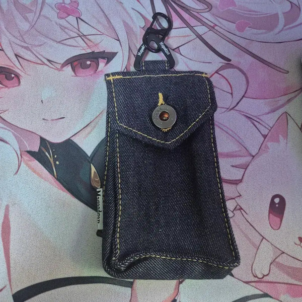 [BUNJANG] Macwoodgun Non-Fade Dark Indigo Denim Wallet Keychain / 맥우드건 넌페이드 다크인디고 데님 지갑 키링