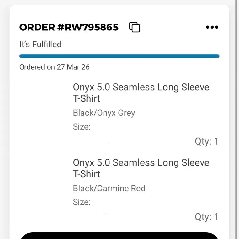 [BUNJANG] Gymshark Onyx Long Sleeve Top Size S / 짐샤크 오닉스 긴팔 s