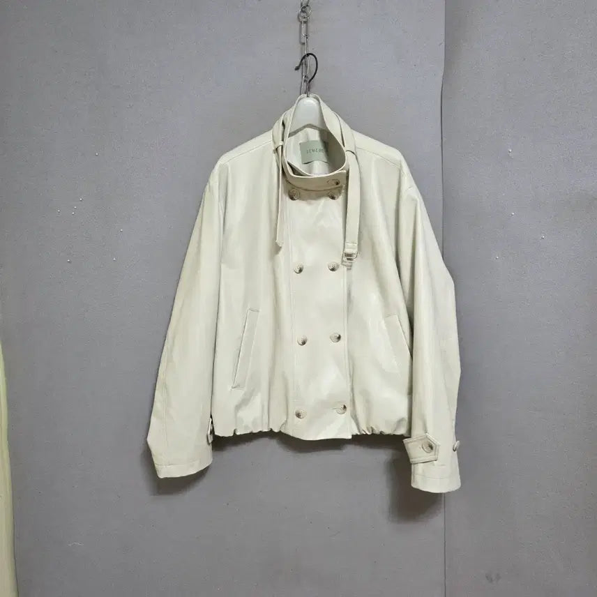 [BUNJANG] LEMEIME Boxy Leather Jumper FF / 르메메 박시한 레더 점퍼 FF  n5702