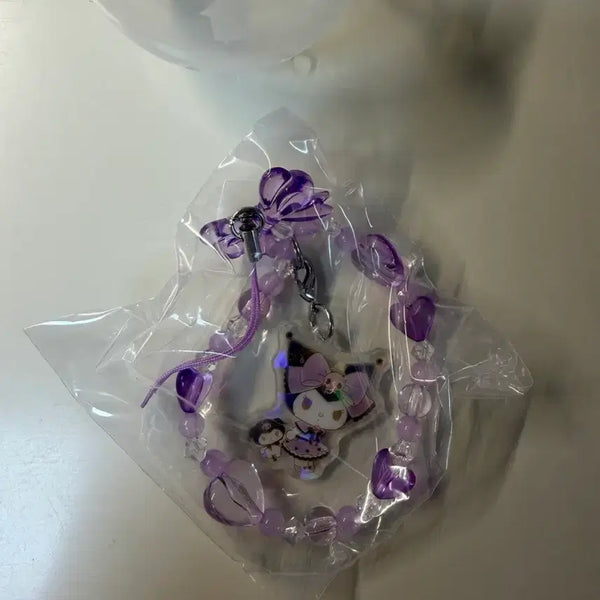 [BUNJANG] Sanrio Kuromi Sparkling Bead Mascot Strap Gacha / 산리오 반짝반짝 비즈 마스코트 스트랩 가챠 쿠로미
