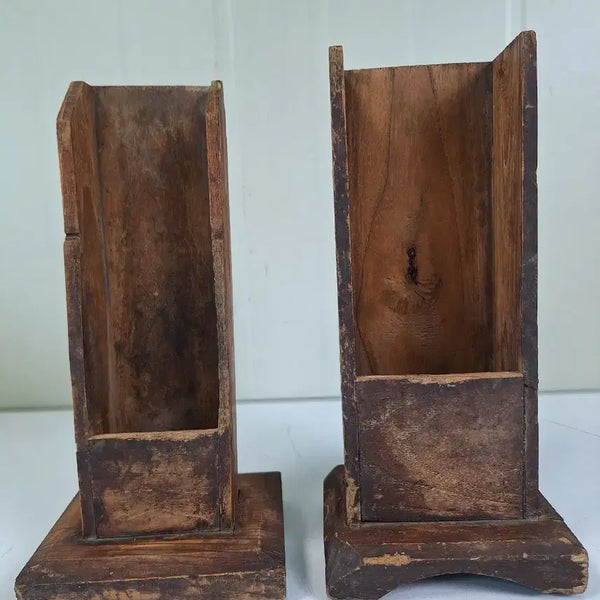 [BUNJANG] Vintage Wooden Ancestor Tablet Box (2 Pieces) / 근대사 수집 자료 옛날 민속품 나무 위패함