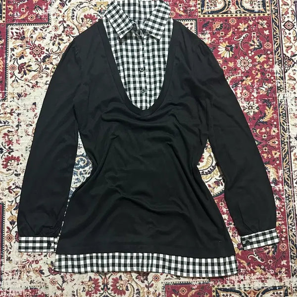 [BUNJANG] Nerd Layered Shirt / 너드 레이어드 셔츠