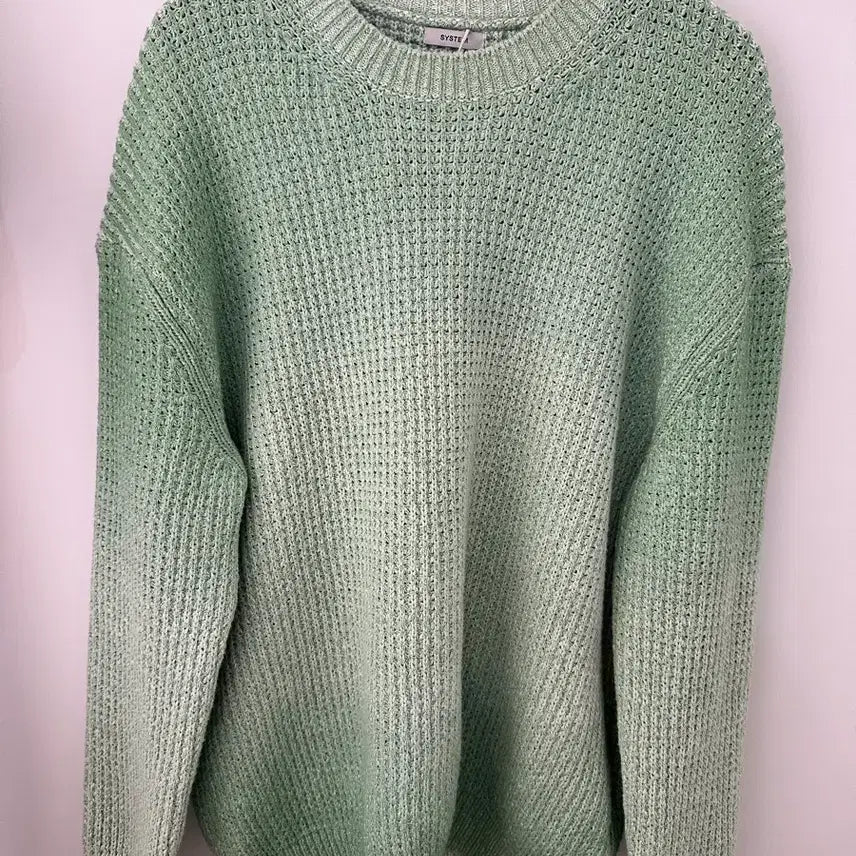 [BUNJANG] System Homme Mint Knit (Size 100) / 100]SYSTEM 시스템옴므 민트색 니트