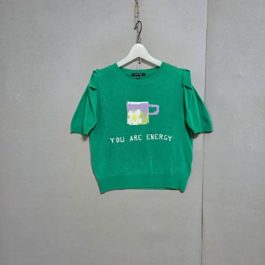 [BUNJANG] Plastic Island Green Knit Sweater Size S / 플라스틱아일랜드 그린색 니트 S  n5717
