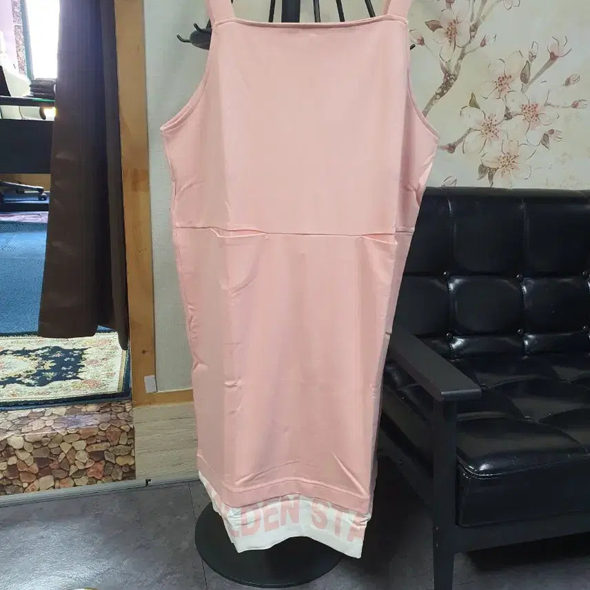 [BUNJANG] Golden Star Pink Camisole Dress / 핑크색 골든스타 나시 원피스
