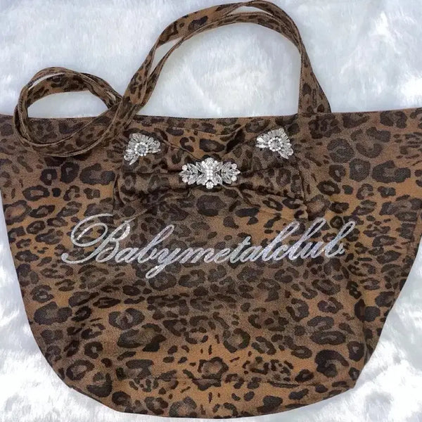 [BUNJANG] Babymetalclub Jewel Leopard Ribbon Dot Bag / 베이비메탈클럽 주얼 레오파드 리본 도트백