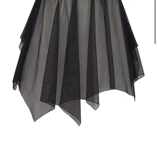 [BUNJANG] Rouge & Sleep Mesh Shirring Midi Skirt / 루즈오어슬립 매쉬 셔링 미디 스커트
