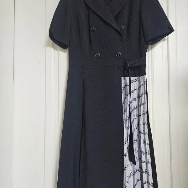 [BUNJANG] JJ JIGOTT Pleated Midi Dress Half-Sleeve / jj지고트 새거수준 플리츠 미디원피스 반팔원피스