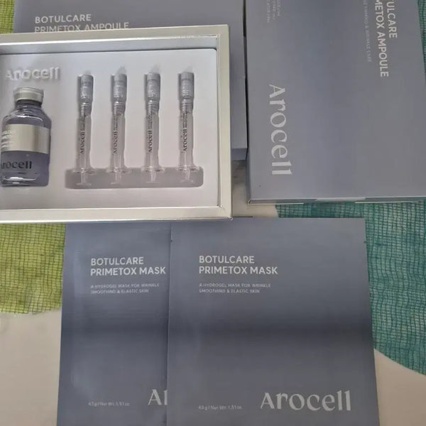 [BUNJANG] Arocell Botulcare Prime Tox Ampoule & Mask Pack Set / (새상품) 아로셀 보툴케어 프라임톡스 앰플 한 통과 마스크 팩 2장