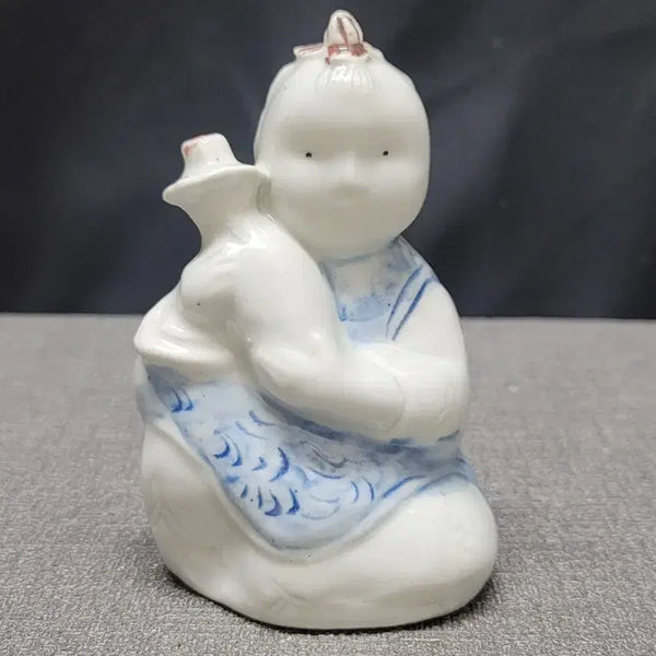 [BUNJANG] White Porcelain Boy-Shaped Inkstone / 백자 동자형 연적 도자기