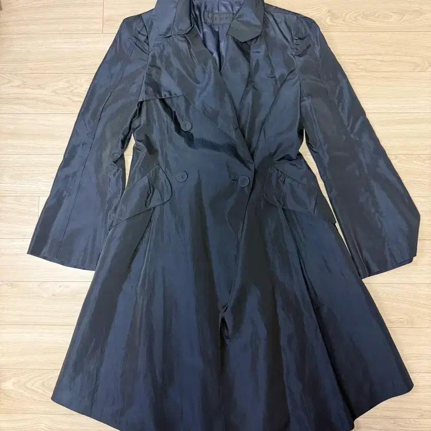 [BUNJANG] MINE Silk Blend Double-Button Trench Coat / 마인 실크 혼방 더블 버튼 트렌치코트
