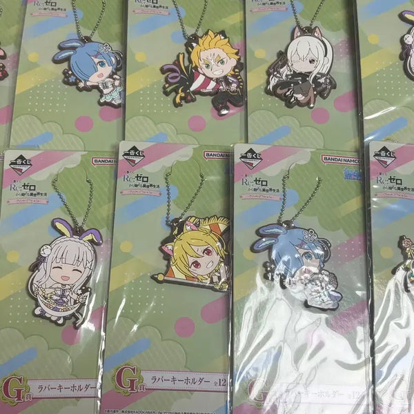 [BUNJANG] Re:Zero Ichiban Kuji G Prize Rubber Strap Bundle (Rem, Ram, Emilia, Echidna, Garfiel) / 리제로 이치방쿠지 g상 러버스트랩 일괄 렘 람 에밀리아 에키드나 가필