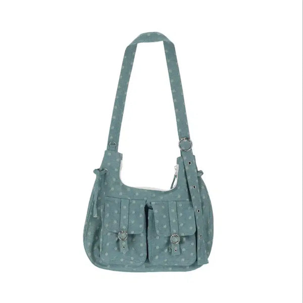 [BUNJANG] Uncommonway Club Handmade Vintage Dot Pocket Bag Shoulder Crossbody Bag / 언커먼웨이클럽 핸드메이드 빈티지 포켓 백 숄더 크로스백 도트 땡땡이 가방