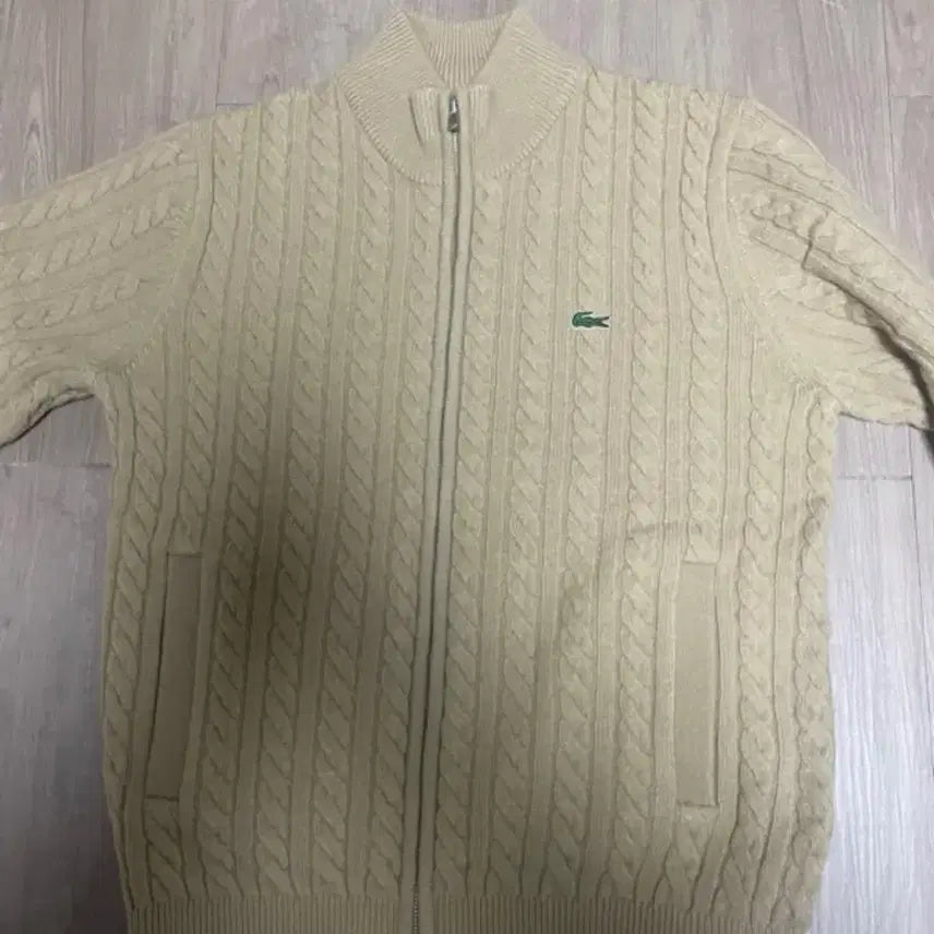 [BUNJANG] Lacoste Cable Zip-Up Brown M / 라코스테 케이블 집업 m 브라운