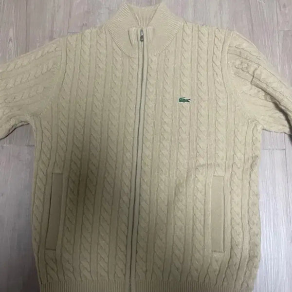 [BUNJANG] Lacoste Cable Zip-Up Brown M / 라코스테 케이블 집업 m 브라운