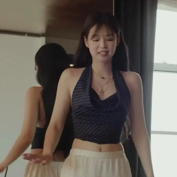 [BUNJANG] Not Your Rose Draping Halter Top (Jennie Worn) / 낫유어로즈 제니 착용 드레이핑 홀터 탑