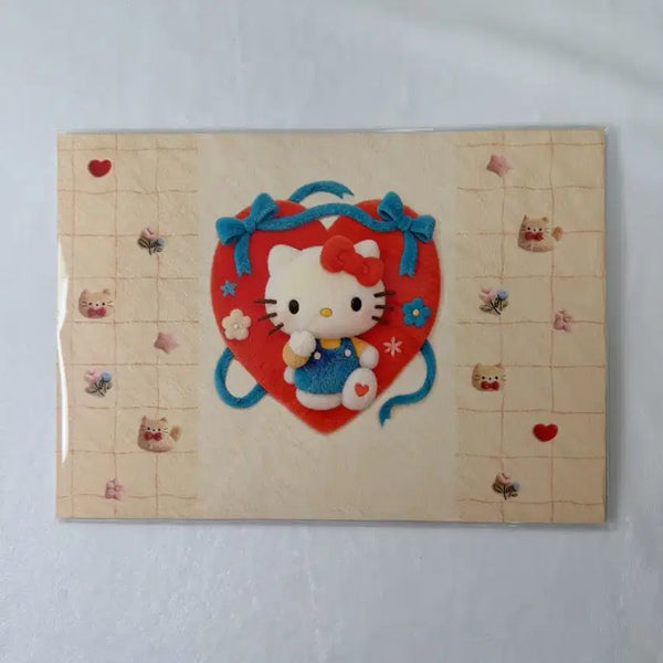 [BUNJANG] Sanrio Hello Kitty Heart Wrapping Paper (A4) / (캐릭터 애니) 포용 산리오 하트키티 랩핑지 (A4)