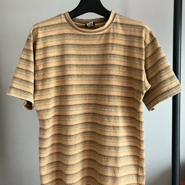 [BUNJANG] Gramicci 90s Jacquard Stripe T-Shirt / 90s 그라미치 자카드 스트라이프 티셔츠