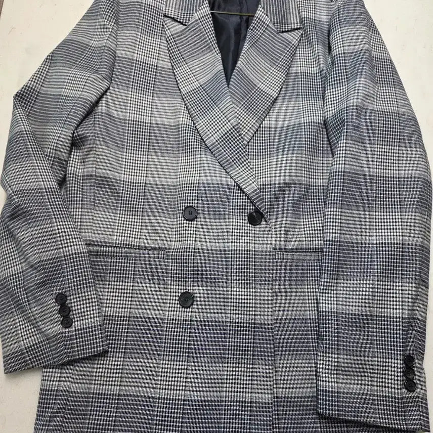 [BUNJANG] Men's Double-Breasted Checkered Jacket / 남성자켓