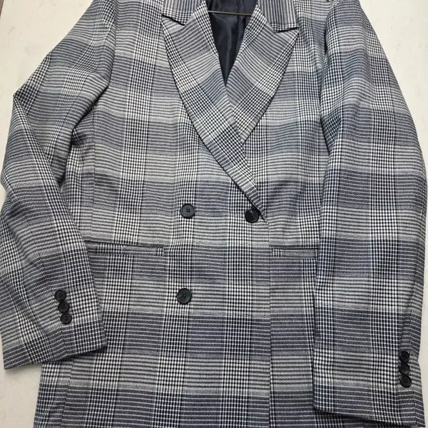 [BUNJANG] Men's Double-Breasted Checkered Jacket / 남성자켓