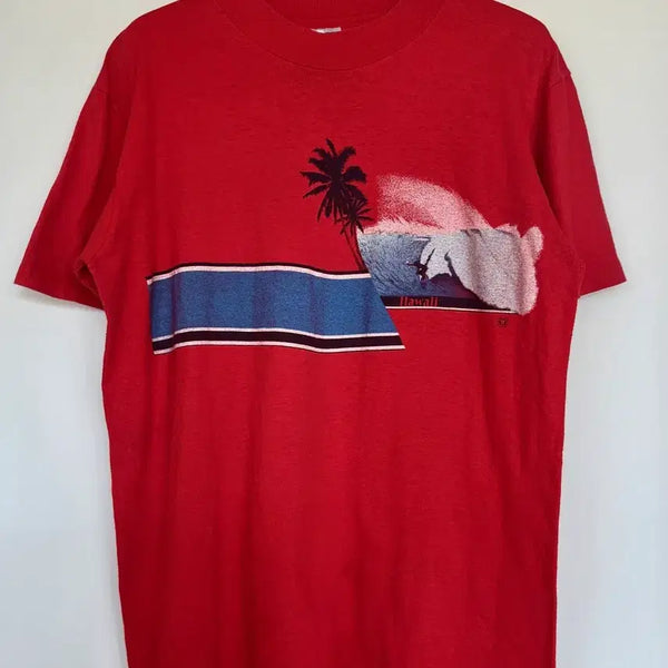 [BUNJANG] 80s Hanes Beefy-T Hawaii Surf Tee / 80s Hanes Beefy-T Hawaii Surf Tee (USA)