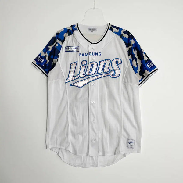 [BUNJANG] Samsung Lions Baseball Team Military Uniform T-shirt - Darin Ruf, Size 95 / E2 삼성 라이온즈 밀리터리 유니폼반팔 다린 러프 95사이즈