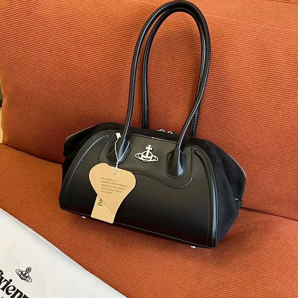 [BUNJANG] Vivienne Westwood Black Leather Clutch Shoulder Bag Silver Hardware / 비비안웨스트우드 클러치백 숄더백 블랙  은장